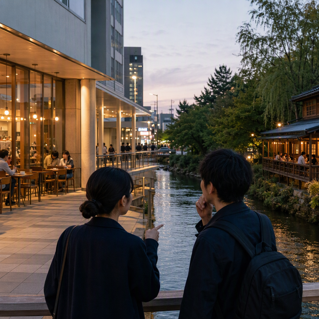富山駅周辺で仕事終わりの初デート|夜カフェで1時間だけ会うコツ