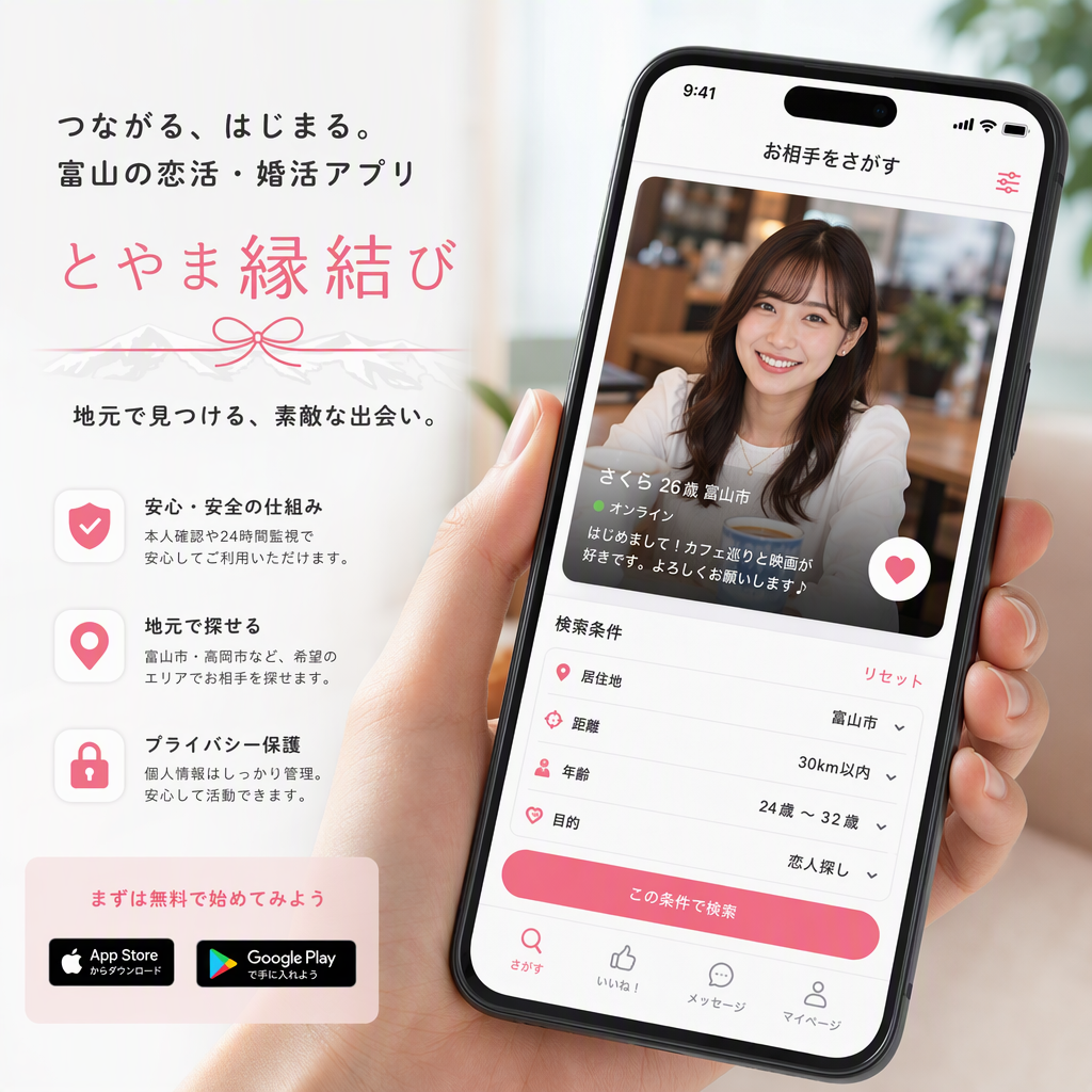 富山で安心して出会うイククル活用術