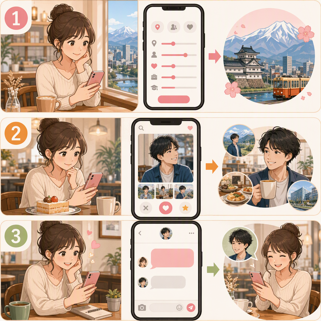 富山で出会うならハッピーメール活用術